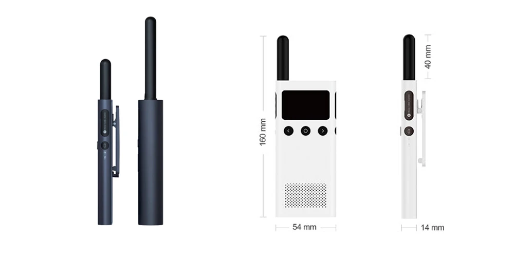 Xiaomi Mijia Walkie Talkie Interphone 1S FM Radio 5 Days Standby Phone APP Location Share For Smart Control USB Charge