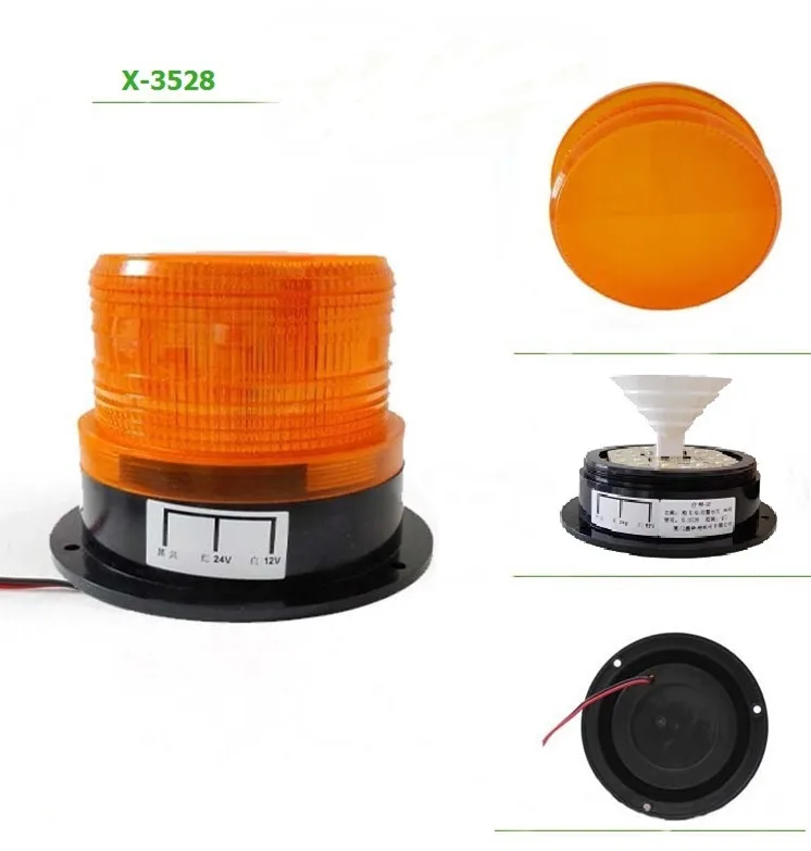 Farol estroboscópico de emergência, alarme led de aviso de emergência, luz flash âmbar dc12v/60v