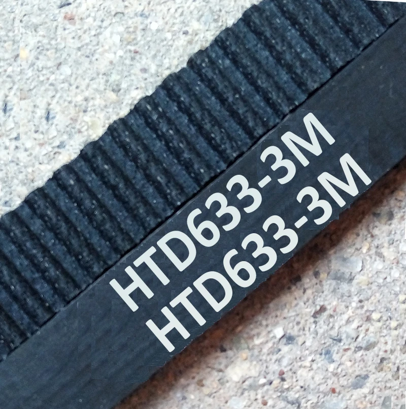 

3pcs/lot 633-HTD3M-10mm Timing belt length 633mm width 10mm pitch 3mm or 0.118" Neoprene Rubber HTD 3M STD S3M Timing belts