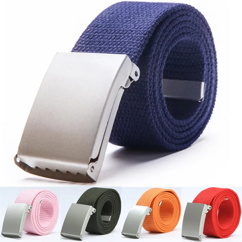 Cinturones para hombre, nuevos cinturones para pantalones Unisex, cinturón de lona, transpirable, táctico al aire libre para pantalones vaqueros,