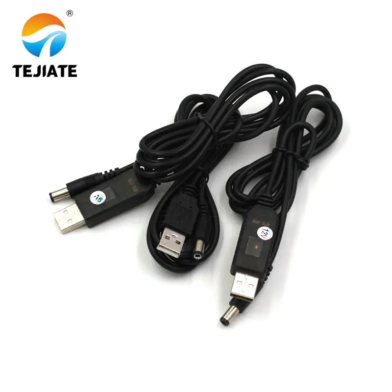 USB power boost line DC 5V to DC 5V / 9V / 12V Step UP Module USB Converter Adapter Cable 2.1x5.5mm Plug aokin