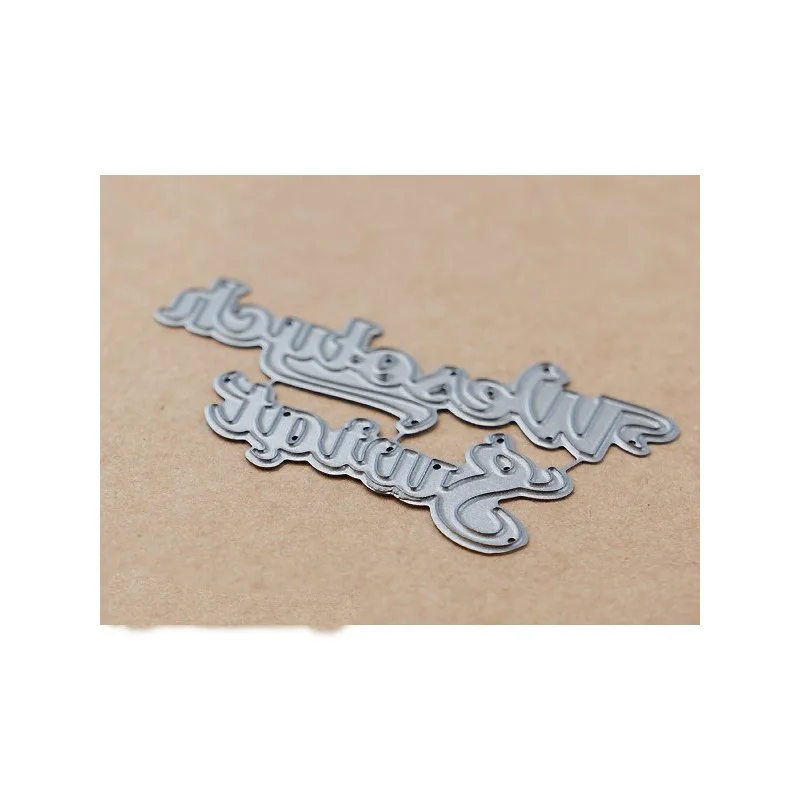 Wesotych Swiat Polish Letter DIY Cutting Die Handicraft Embossing Template Card Photo Making Handmade Decoration Scrapbooking