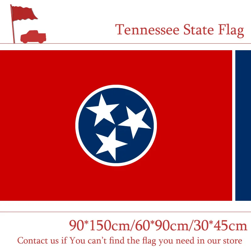 

Tennessee State Flag 60*90cm 90*150cm Flag 30*45cm Car Flag 3x5 Feet Polyester Custom Banner