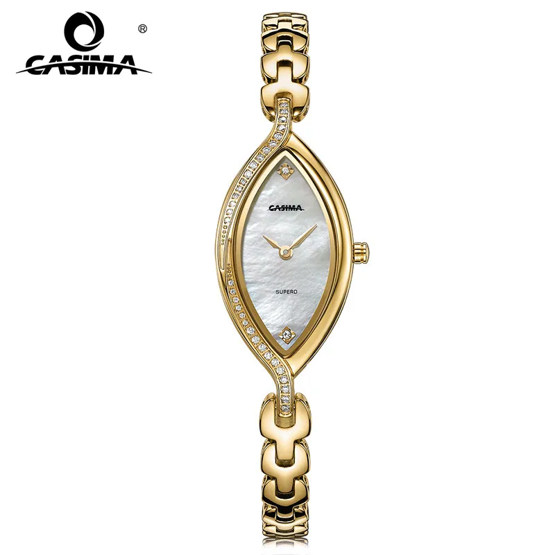 

CASIMA Luxury Fashion Metal Quartz Watch Bracelets for Women Elegant Wath with Shining Rhinestones Waterproof 2609