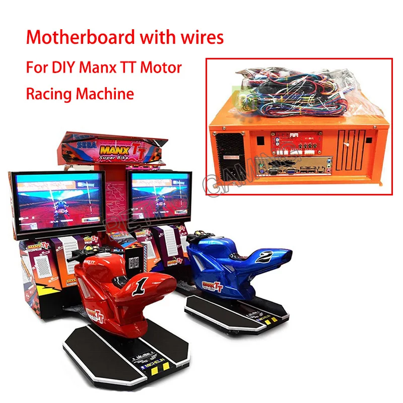 Super Bike Isle of Man TT Motor Arcade Racing Machine DIY Kit Arcade Coin Operated Driving Game Motherboard and Cable Simulator