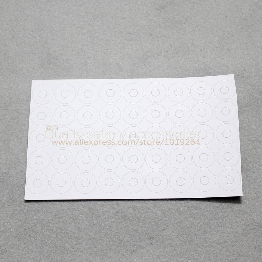 18650 universale batteria al litio ad alta temperatura di isolamento guarnizione cartone bianco foglio isolante 18650 punta cava faccia pad