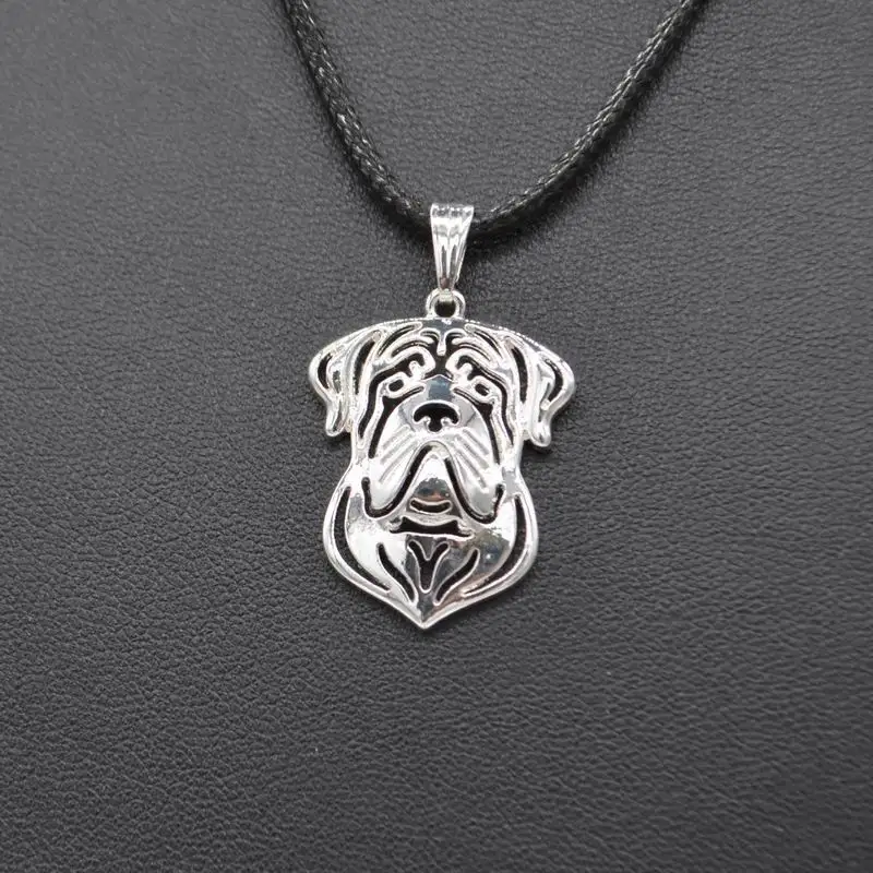 Women Jewelry Alloy Dog Rope Chain Pendant Necklaces Lovers' English Mastiff Necklaces