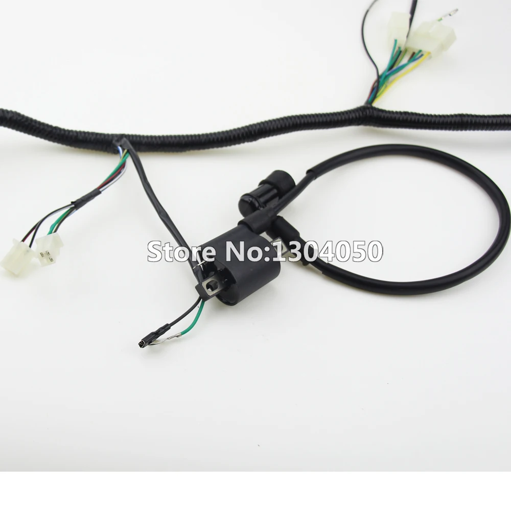 200cc 250cc QUAD Full Electrics wiring harness cdi coil D8EA solenoid rectifier Zongshen Loncin