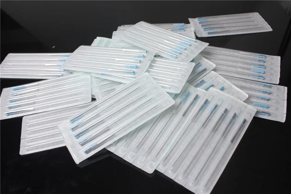 100 pcs medical with Plastic pipe sterile Blade needle acupoint Acupuncture needle Flat scalp acupuncture Small needle knife