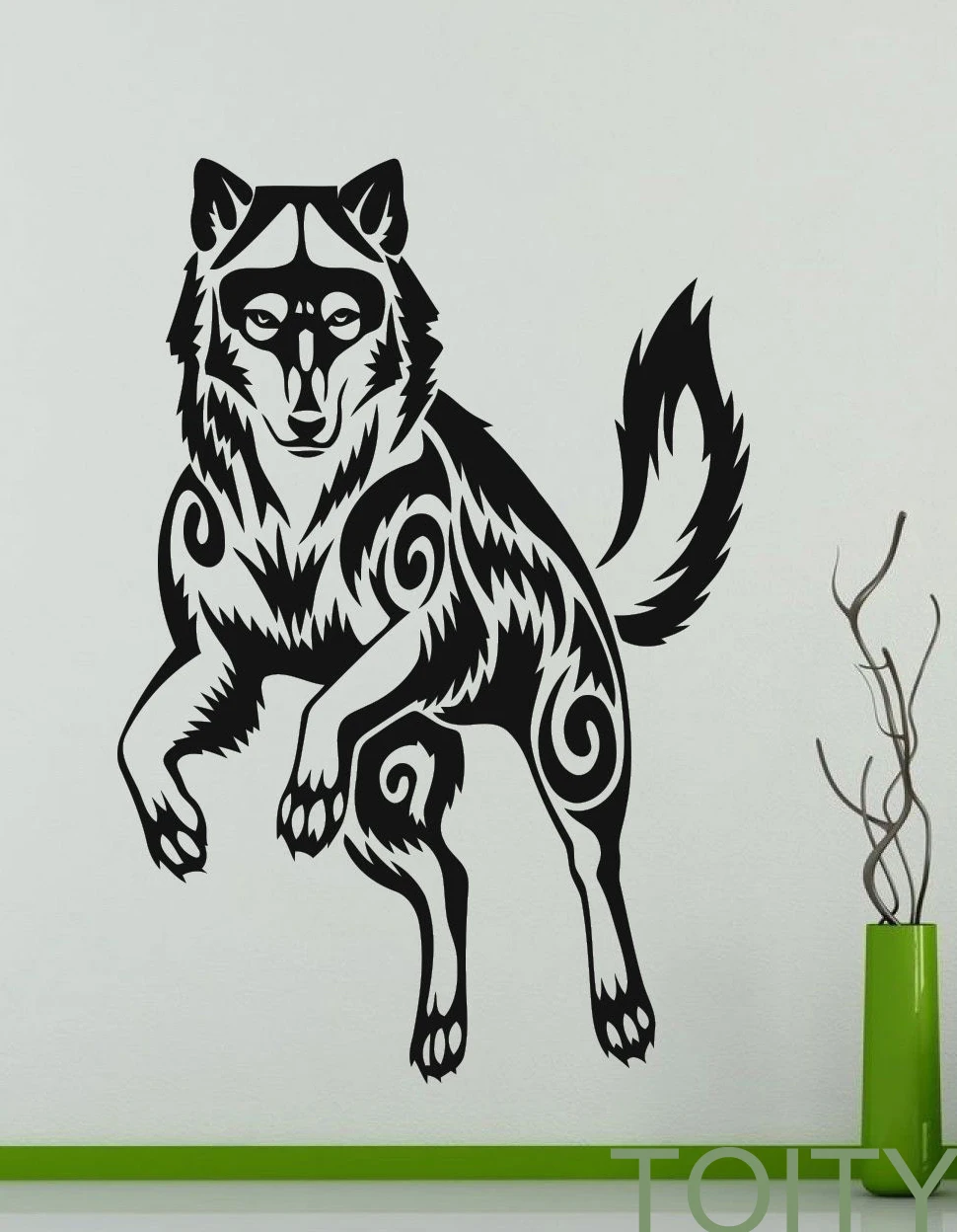 

Wolf Jump Wall Sticker Wild Animals Nursery Vinyl Decal Home Living Room Interior Decoration Waterproof High Quality Mural