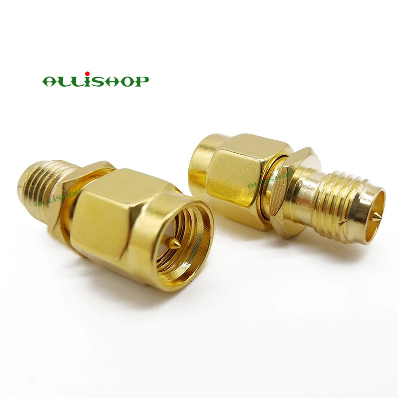 

100Pcs Gold Plated SMA Male Plug to RP SMA Female Jack Straight RF Coax Adapter Connector