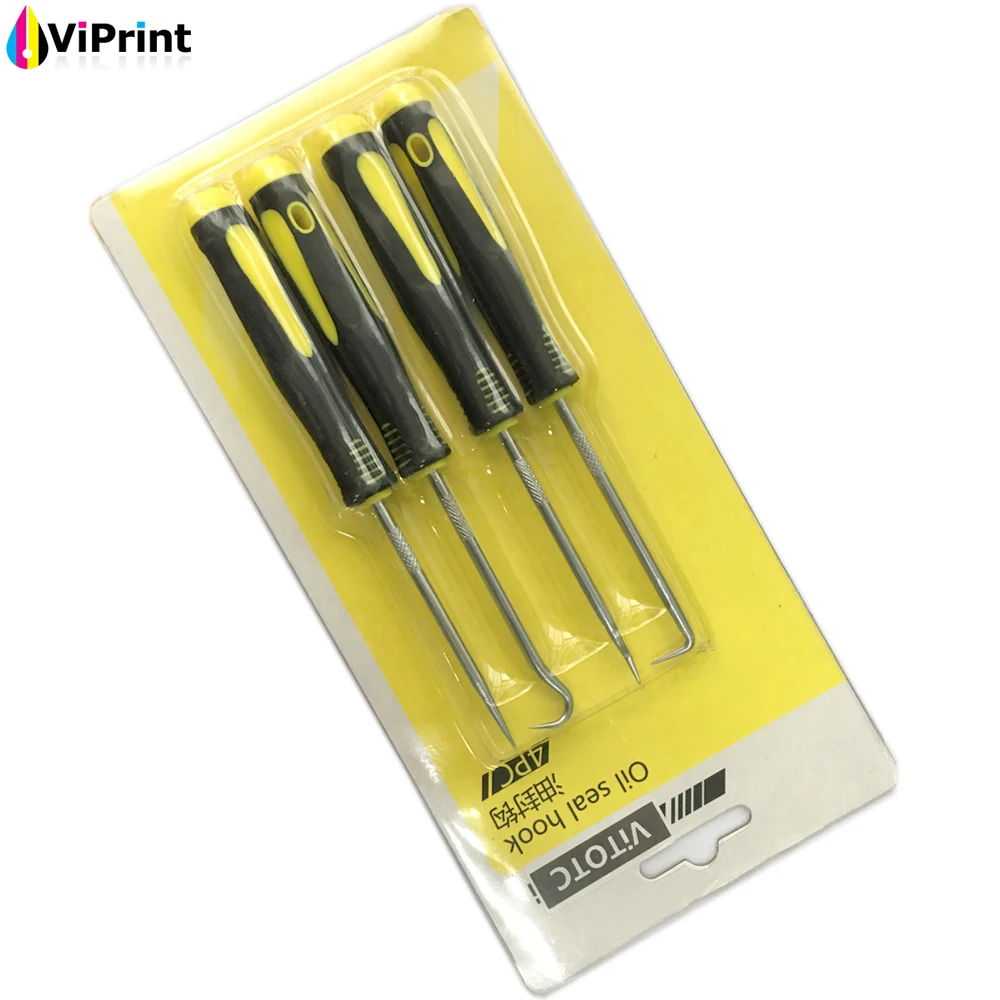 4PC Cartridge Toner Powder Refill Reset Tool Kit Laser Printer PhotoCopier Maintenance Screwdriver Tool Set Oil Seal Hook