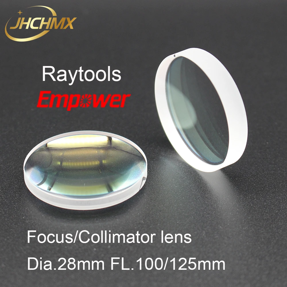 

JHCHMX Raytools Collimator/Focus Lens 0-6000W Dia.28mm FL.100/125/150mm For Raytools Fiber Laser Head BT210 BM109 Bodor Machine