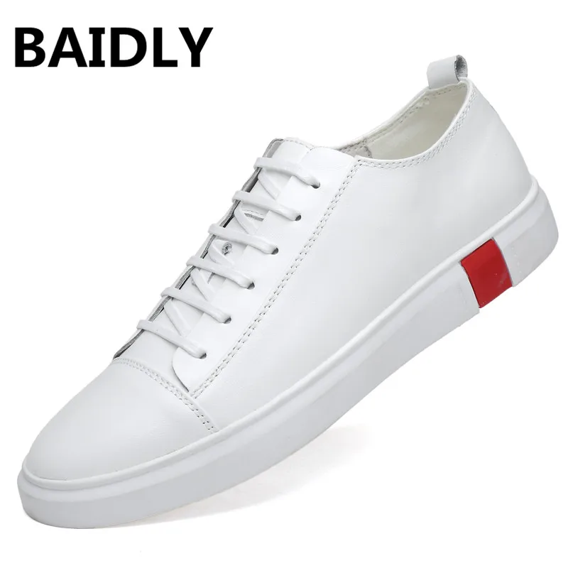 

BAIDLY Men Sneakers Genuine Leather Mens Fashion Shoes Luxury Brand Men Casual Shoes Male Designer Shoes Leather Moccasins Men