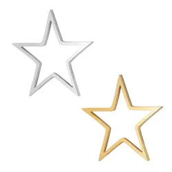 10pcs/lot 316 Stainless Steel Hollow Star Connector Charm Pendant Wholesale DIY Jewelry Finding Supplies