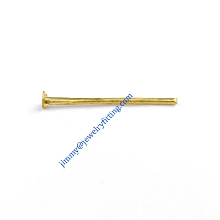 

Jewelry Making findings Raw brass metal Head Pins with flat end Scarf Pins jewellry findings 0.7*15mm shipping free