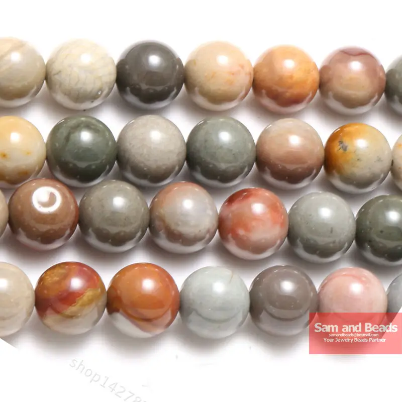 

Free Shipping Natural Ocean Sea Stone Beads 15" Strand 4 6 8 10 12 MM Pick Size For Necklace Bracelet Making OSB01