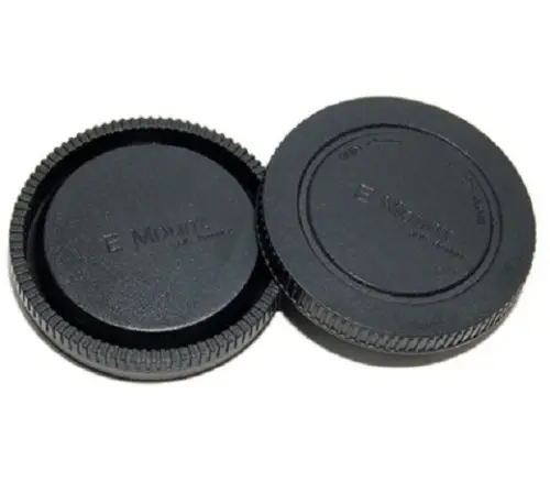 2set Rear Lens Cap & Camera Body Cap Set voor E mount NEX 3 5 C3 5N NEX7 A6300 a7R3 A7R4 A7R2 A6500 A6000 A5200 A5100 Camera