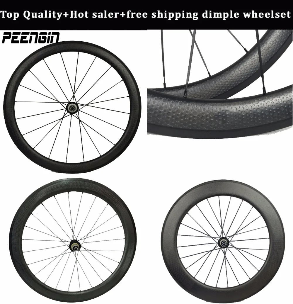 45mm Carbon Dmple Clincher Wheels 50Mm Mixed Moonscape Wheelsets 58mm Bike Road Tubular Golf Rim 80Mm Aero Spokes Powerway Hub