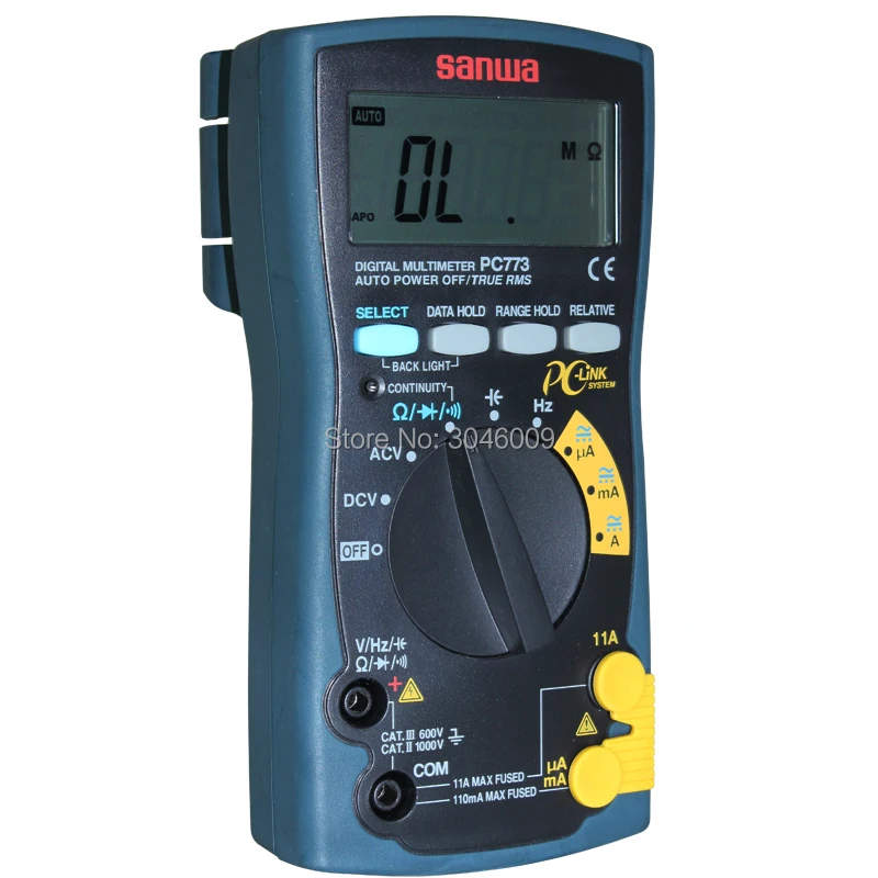 sanwa PC773 True RMS digital multimeter/data processing (PC Link) with backlight resistance/capacitance/frequency/on-off test