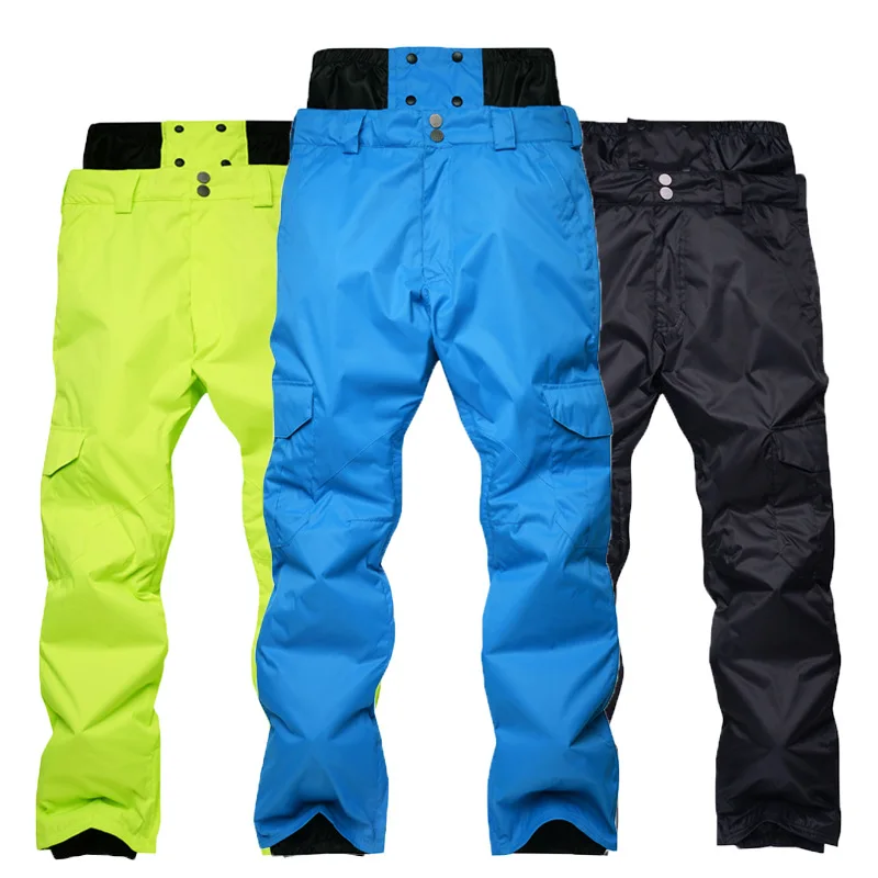 Nuevo estilo, pantalones de esquí para hombre, pantalones de esquí impermeables a prueba de viento de alta calidad, pantalones cálidos de invierno