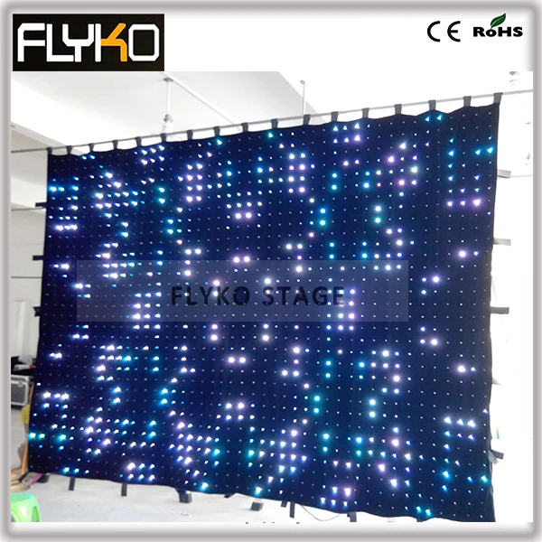 free shipping P9 3X4M led signs display curtain