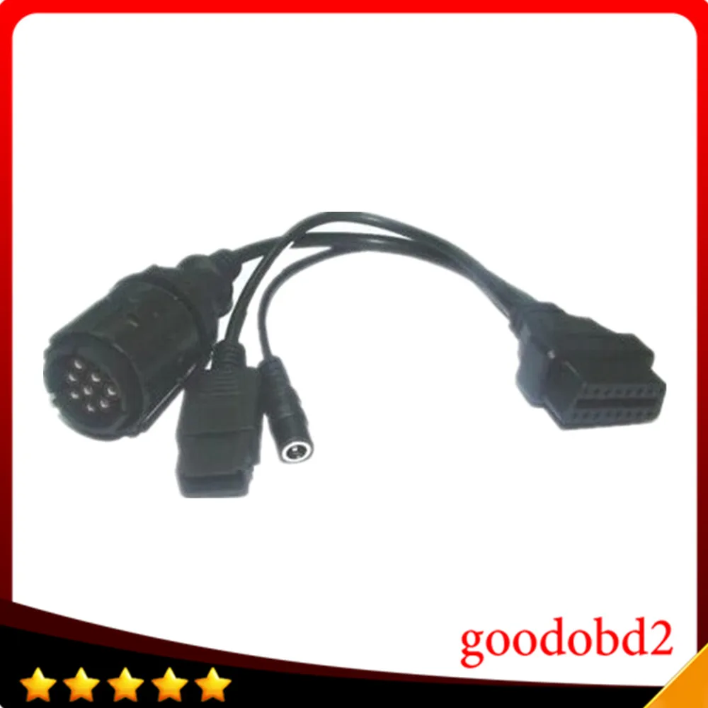 For BMW ICOM D Cable ICOM-D Motorcycles Motobikes Diagnostic Cable for bmw 10 Pin Adaptor to obd2 16pin connect cable