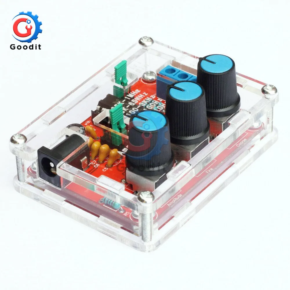 For XR2206 High-precision Signal Generator DIY Parts With Shell Function Generator Signal Conditioning 1Hz-1MHz Signal Generator