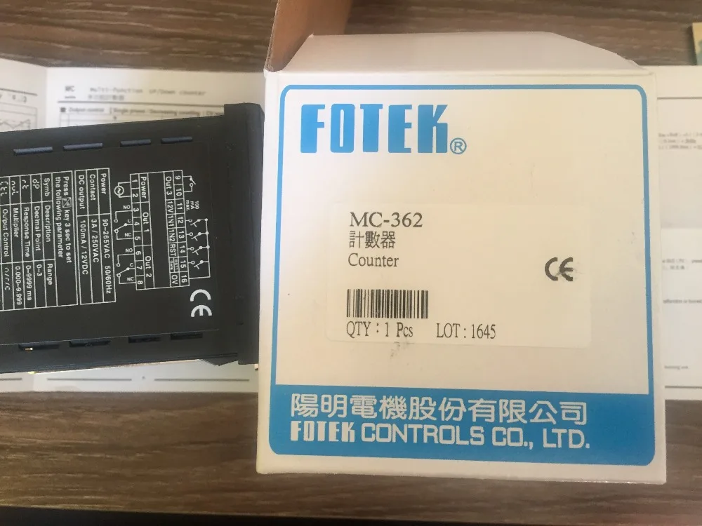 Taiwan's  Original Genuine MC-362 FOTEK timer Film set multi-function type Six-digit set New Original 90-265VAC