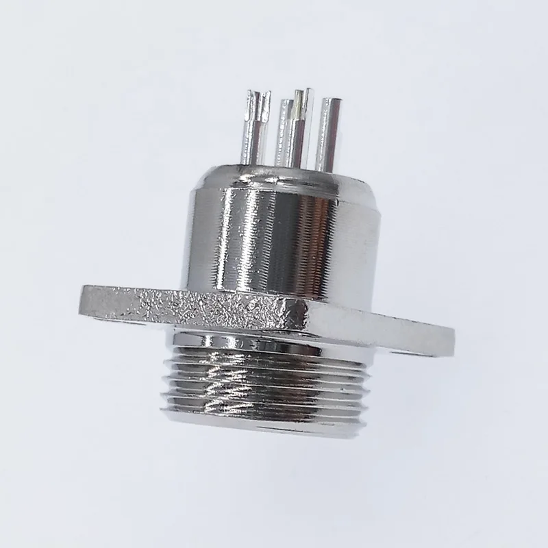 GX12 connector square base flange socket 2 pin 3pin 4pin 5pin 6pin 7pin diam 12mm