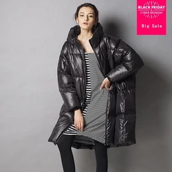 7XL fashion 2020 winter fashion brand hooded 90% duck down jacket female longer thicker down feather filler warm coat wj1469