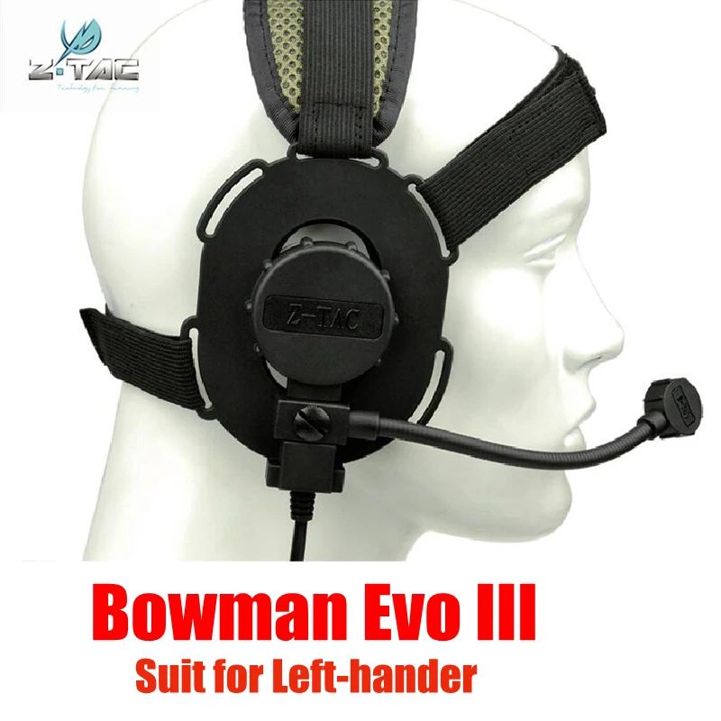 Z-Tactical Military Bowman Evo III Headsets Bowman Elite II Military Headset PTT for baofeng BF-888S Walkie Talkie Kenwood Z029