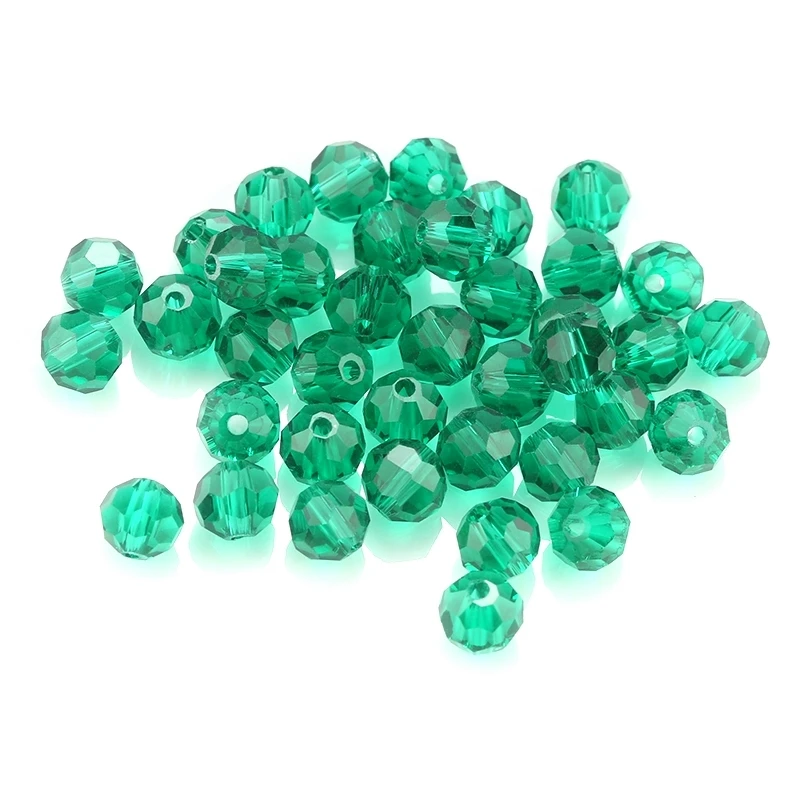 32 faceted football shape beads 4-8mm Round crystal beads glass ball Loose beads Spacer beads for Jewelry bracelet making DIY