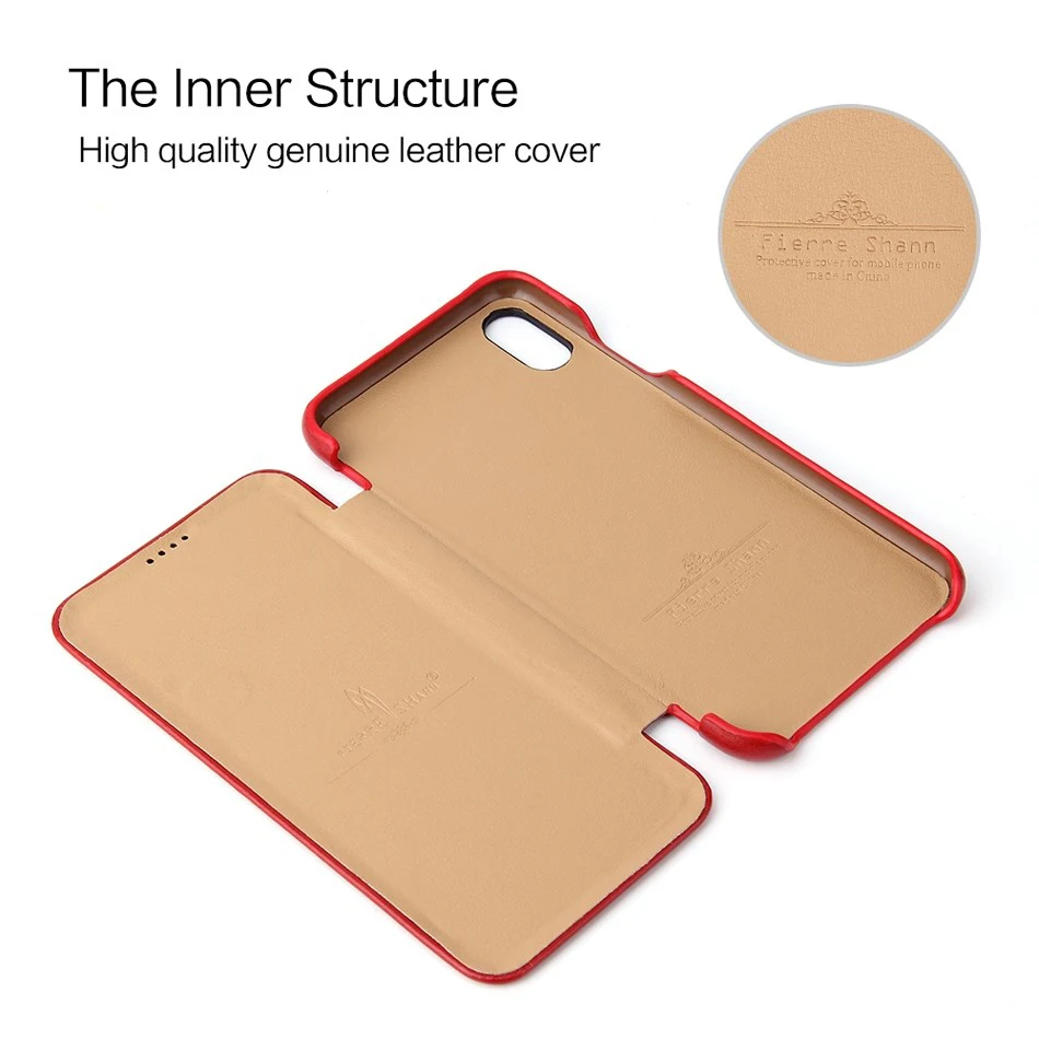 Leather Flip Cover Case for Apple iPhone 15 7 8 Plus X XR XS Max 11 12 14 Pro 13 Mini SE 2020, 100% Genuine, Wireless Charging
