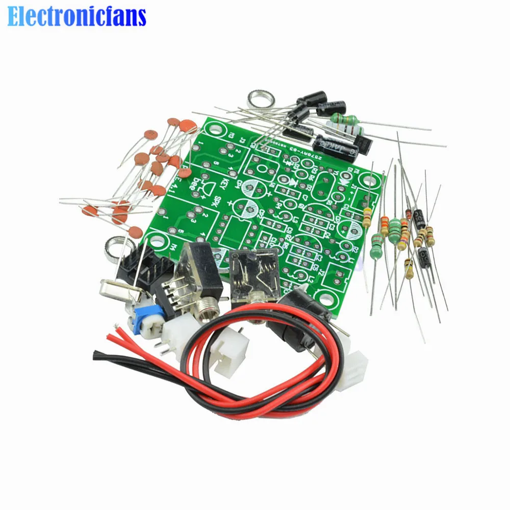 1Set QRP Pixie Kit 40M CW Ham Radio Shortwave Transmitter Receivers Module Radio Diy Kits 7.023MHz-7.026MHz 5x5cm