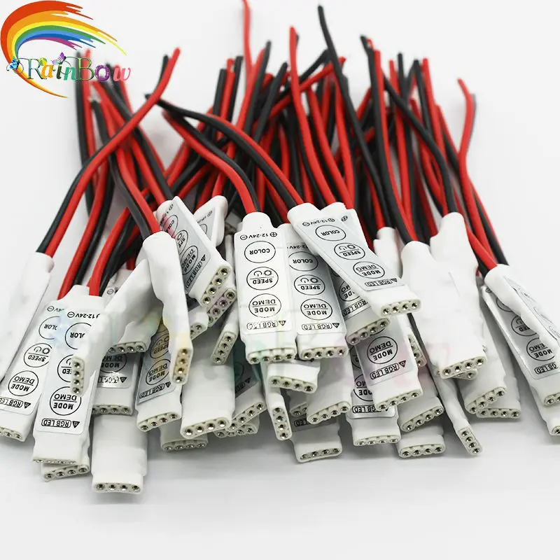 10PCS 12V 6A 3 กุญแจ MINI Controller Dimmer สำหรับ 5050 3528 RGB LED Strip Light 19 โหมดแบบไดนามิกและ 20 สีคงที่จัดส่งฟรี