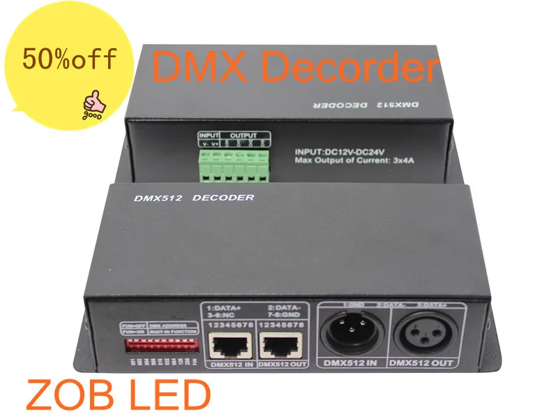 

DMX 512 Decoder DMX512 Led RGB Controller,DC12-24V 4A 4 Channels for RGB Ceiling Lamp,Led Strip light,Retail,Wholesale