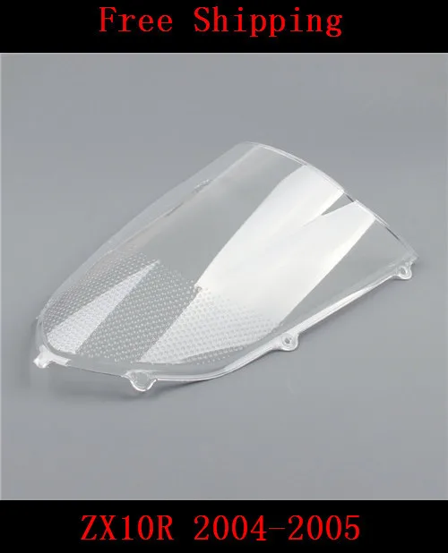 

For Kawasaki ZX10R 2004-2005 ZX-10R motorcycle Double bubble windshield windscreen White