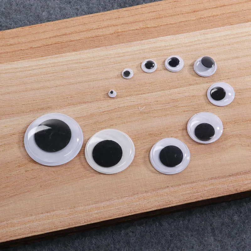 Not Self-adhesive Wiggle eyes 4mm-30mm Dolls Eye DIY Craft Googly Black Eyes Used For Doll Accessories Sewing Supplies