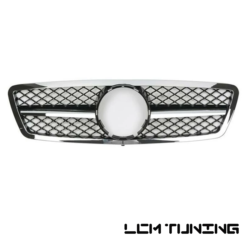 SL Style ABS Plastic Front Bumper Racing Grille For Mercedes Benz C-Class W203 Grill 2000 2001 2002 2003 2004 2005 2006