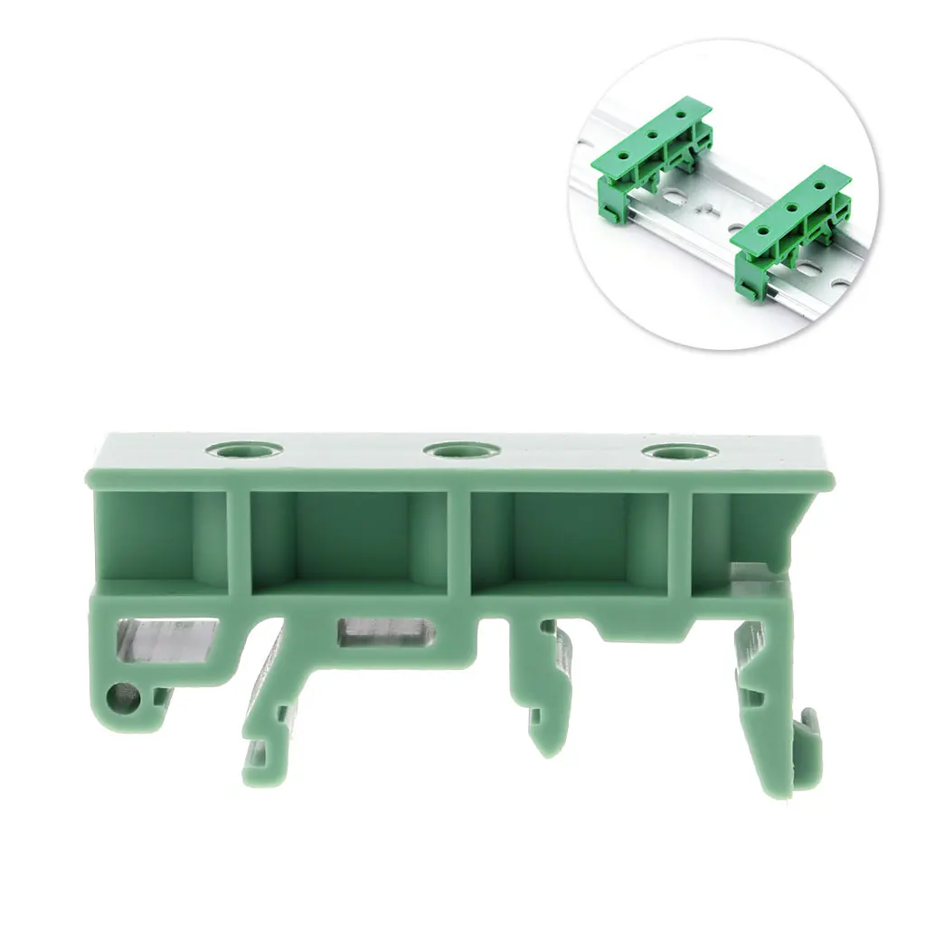 Simple PCB Circuit Board Mounting Bracket Holder Carrier Clips For Mounting 35mm DIN Rail Mounting 2x Adapter+4x Screws set