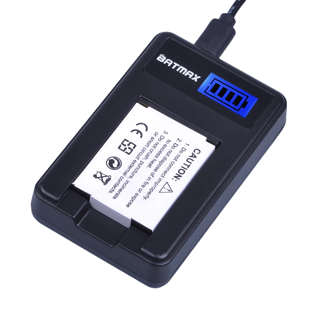 Batmax 4pc 1800mAh SLB-10A SLB10A Li-ion Camera Battery+LCD USB Charger for Samsung P800 P1000 PL50 PL51 PL55 SL420 SL502 SL620