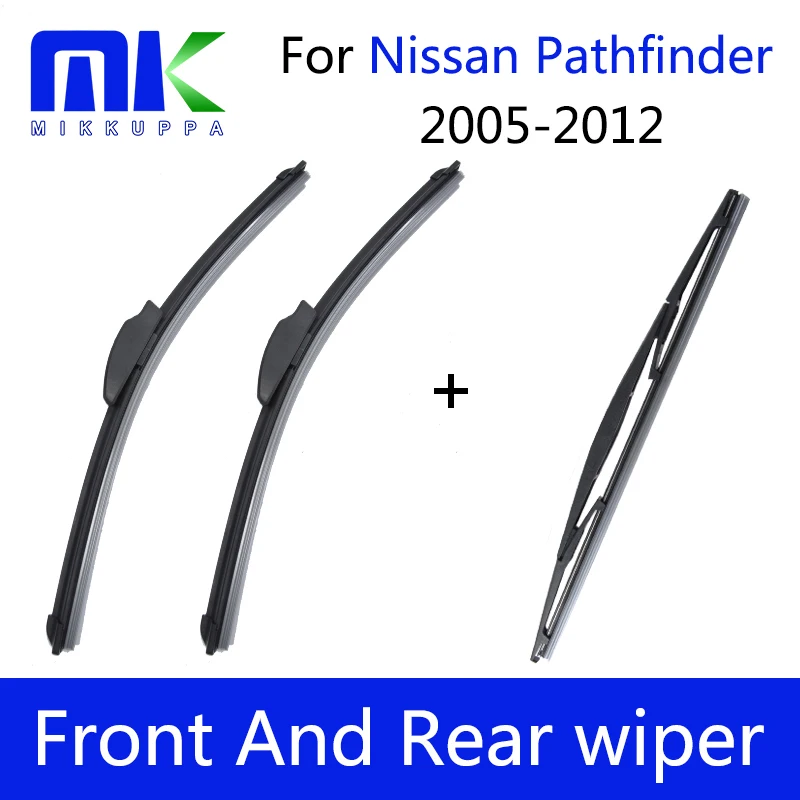 

Front & Rear Wiper Blades For Nissan Pathfinder 2005 2006 2007 2008 2009 2010 2011 2012 Windscreen Wipers Auto Car Accessories