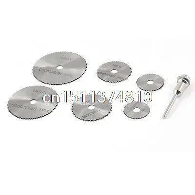 6mm Arbor Hole Dia 72 Teeth HSS Circular Slitting Saw 6 Pcs