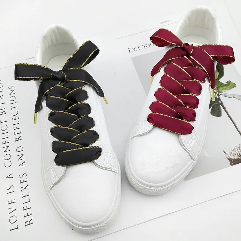Boutique Shoelaces 7 Color 1.6 cm Width Double-sided Phnom Penh Shoelaces Beautiful Lace Leisure sports Shoes Shoelaces
