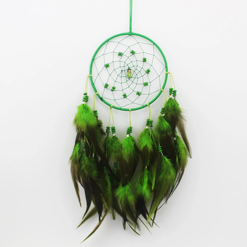 

New fashion jewelry Hot Dreamcatcher Wind Chimes Indian Style multicolor Feather Pendant Dream Catcher Gift