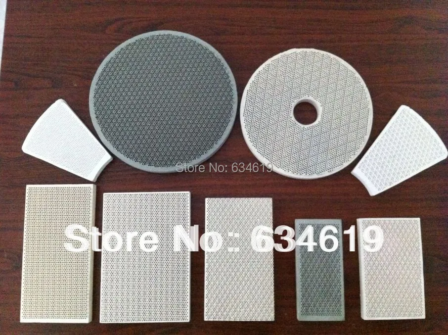 Bbq Burner Infrared Ceramic Plate, Honeycomb Infrared Panel, Flameless Gas Ceramic Tiles Cordierite