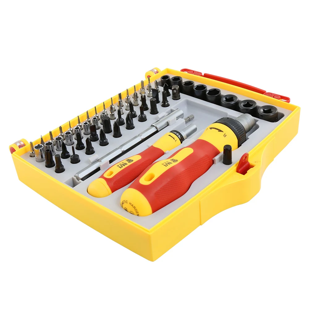 BST-2028B 64 pcs 듀얼 드라이브 다목적 스크루 드라이버 세트, 휴대 전화 ipad 카메라 산업용 수리 도구