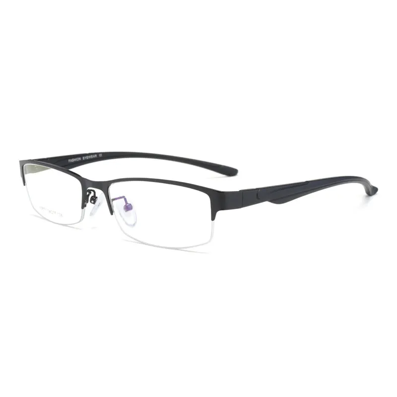 High-end Business Reading Glasses Stainless Steel Half Rimless Eyeglasses Frame Optical Prescription Eyewear