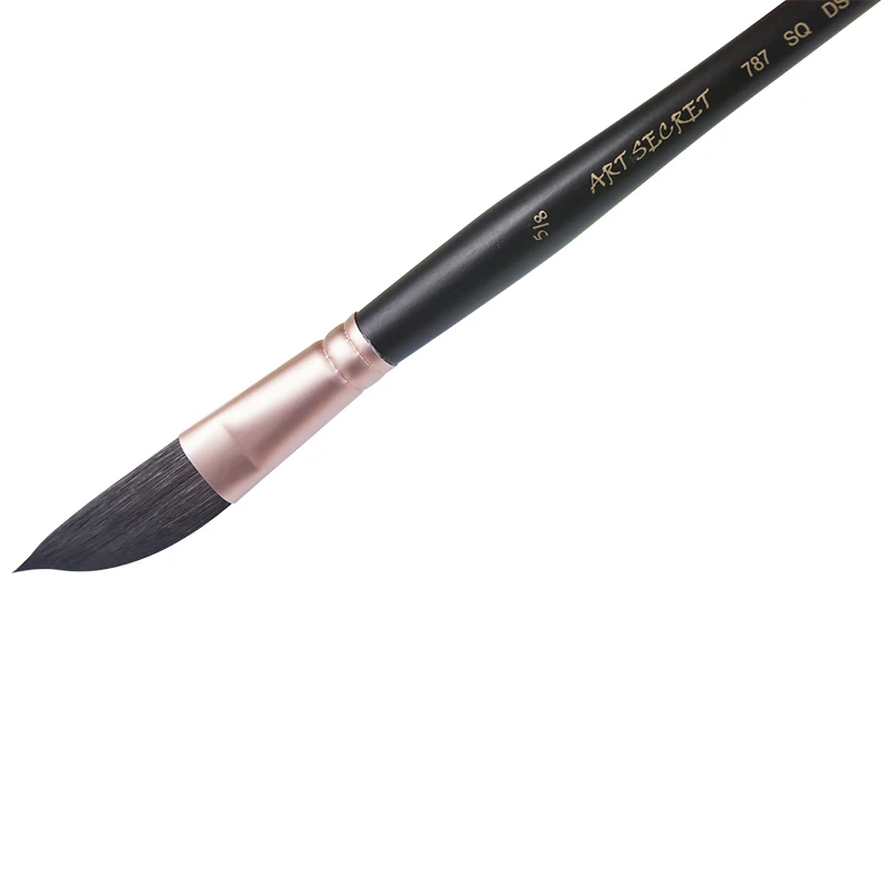 ArtSecret 787DS Brushes Wooden Handle Brass Ferrule Squirrel Hair Artistic Painting Art Tool For Watercolor Drawing image 4